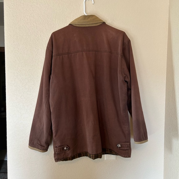 Vintage Women’s Flannel Lined Chore Work Barn Coat Jacket Corduroy Collar L - Picture 10 of 10
